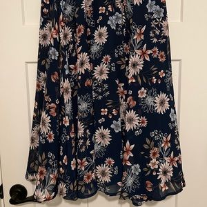 Torrid Blue Floral Full Skirt 2